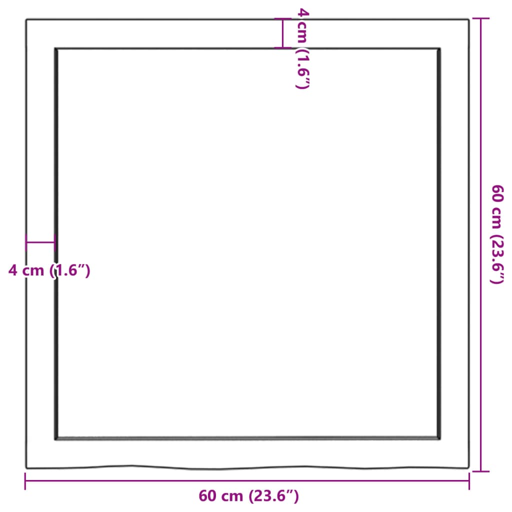 vidaXL Estante pared madera roble tratada marrón oscuro 60x60x(2-4) cm