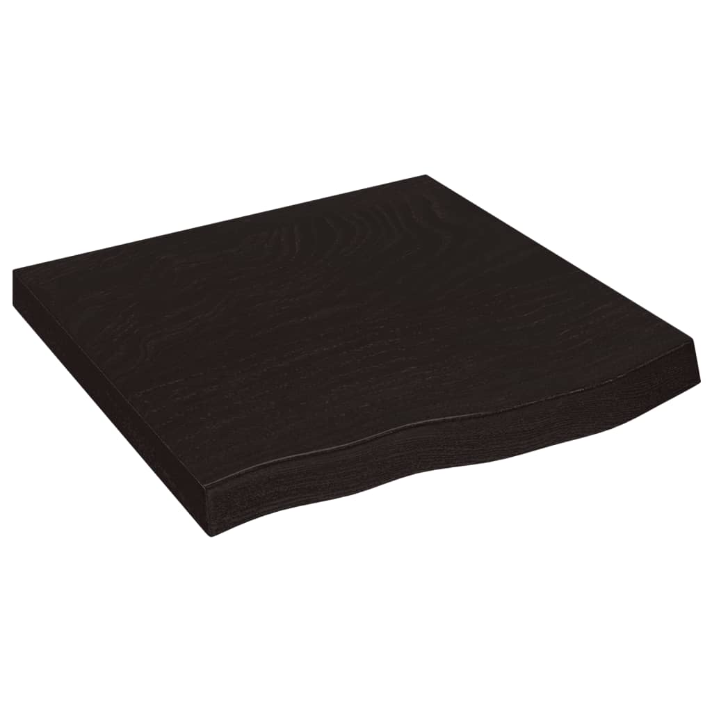 vidaXL Estante pared madera roble tratada marrón oscuro 60x60x(2-6) cm