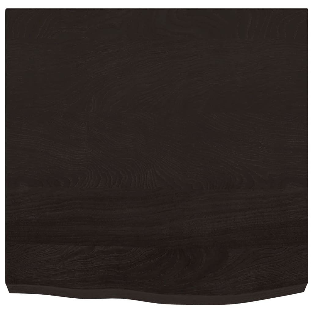 vidaXL Estante pared madera roble tratada marrón oscuro 60x60x(2-6) cm