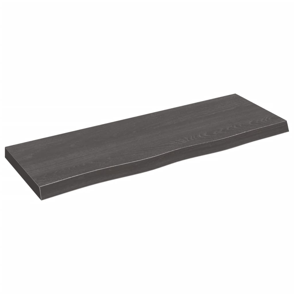 vidaXL Estante pared madera roble tratada marrón oscuro 80x30x(2-4) cm