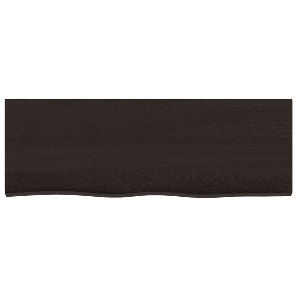 vidaXL Estante pared madera roble tratada marrón oscuro 80x30x(2-4) cm