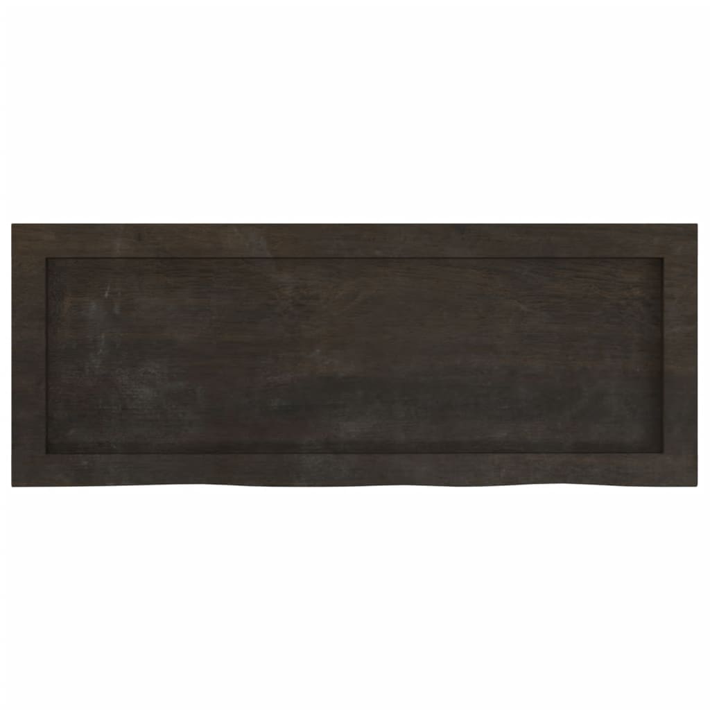 vidaXL Estante pared madera roble tratada marrón oscuro 80x30x(2-4) cm