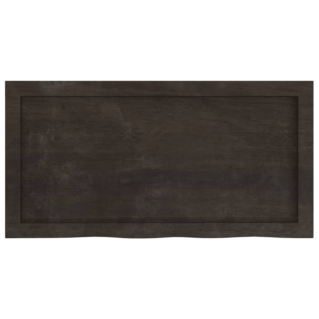 vidaXL Estante pared madera roble tratada marrón oscuro 80x40x(2-6) cm