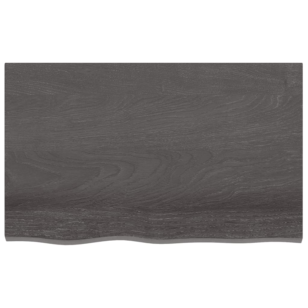 vidaXL Estante pared madera roble tratada marrón oscuro 80x50x(2-4) cm