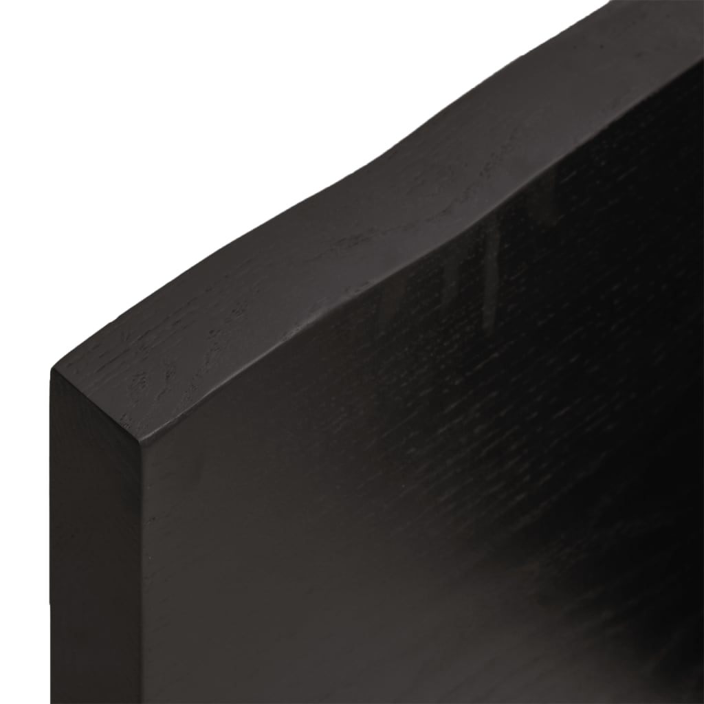 vidaXL Estante pared madera roble tratada marrón oscuro 80x50x(2-4) cm