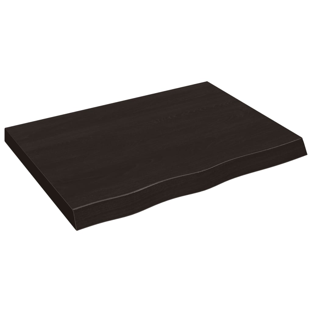 vidaXL Estante pared madera roble tratada marrón oscuro 80x60x(2-6) cm