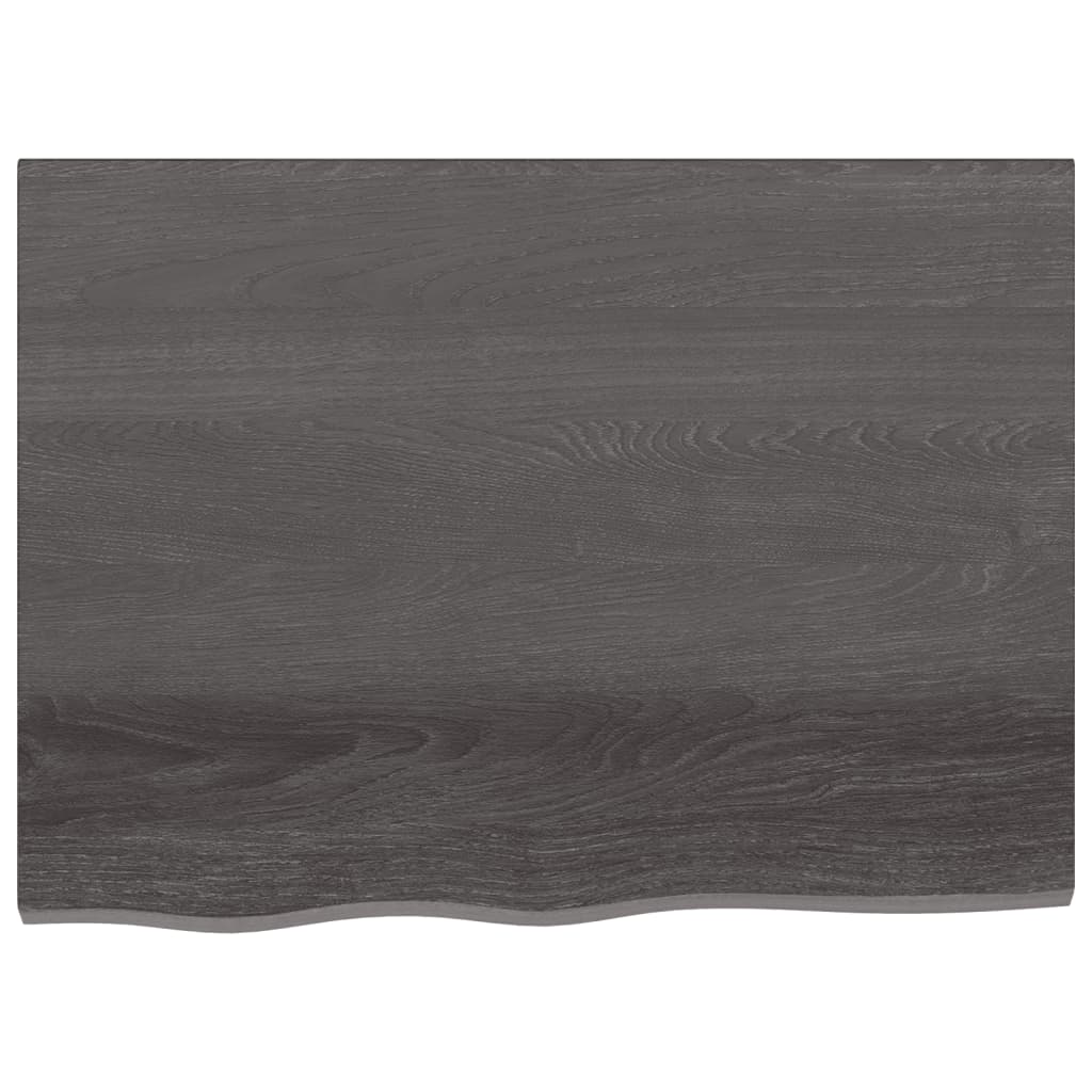 vidaXL Estante pared madera roble tratada marrón oscuro 80x60x(2-6) cm