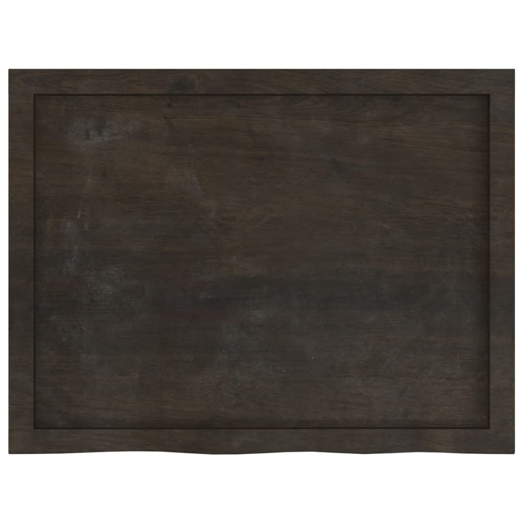 vidaXL Estante pared madera roble tratada marrón oscuro 80x60x(2-6) cm