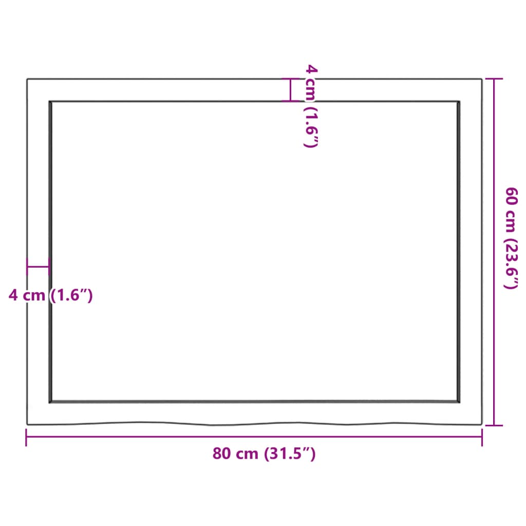 vidaXL Estante pared madera roble tratada marrón oscuro 80x60x(2-6) cm