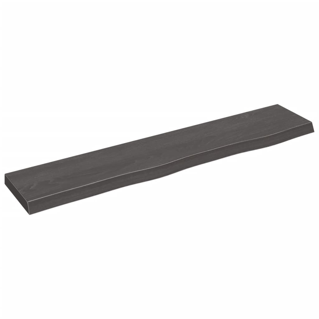 vidaXL Estante de pared madera roble tratada marrón oscuro 100x20x4 cm