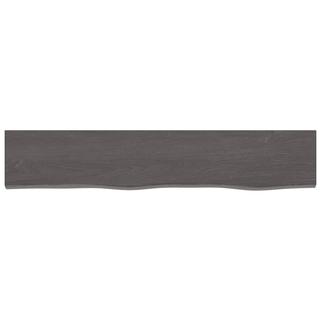 vidaXL Estante de pared madera roble tratada marrón oscuro 100x20x4 cm