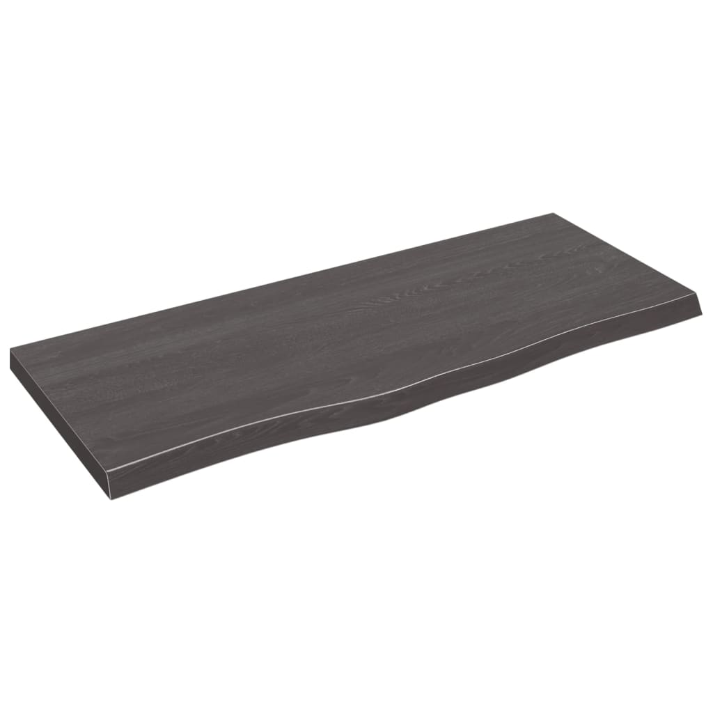 vidaXL Estante pared madera roble tratada marrón oscuro 100x40x(2-4)cm