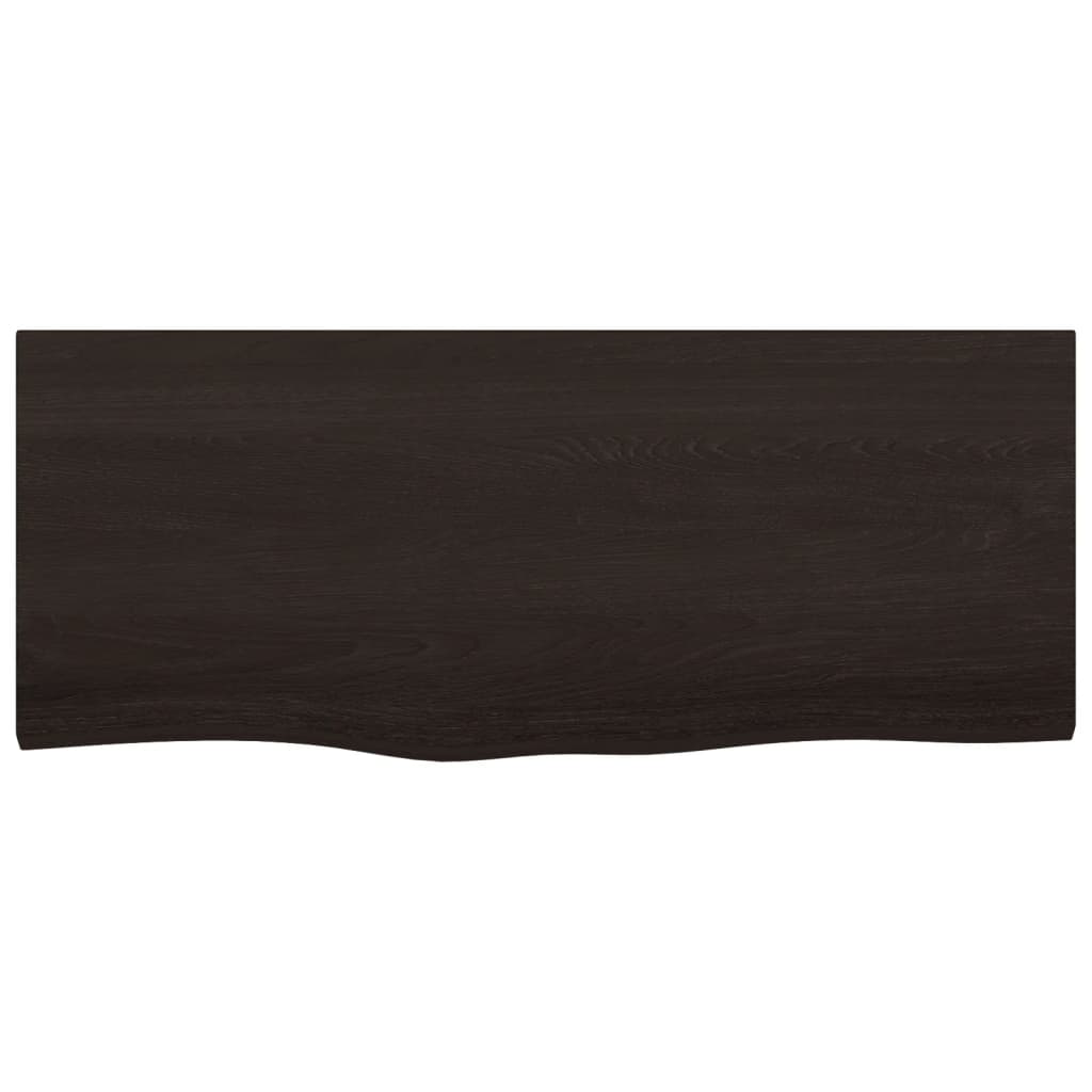 vidaXL Estante pared madera roble tratada marrón oscuro 100x40x(2-4)cm