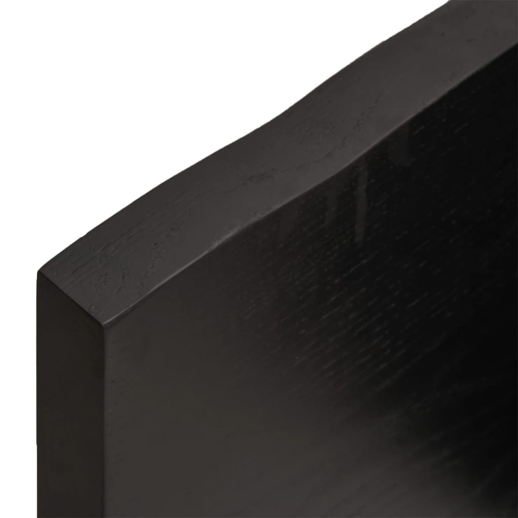 vidaXL Estante pared madera roble tratada marrón oscuro 100x40x(2-4)cm