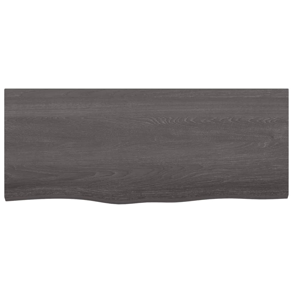 vidaXL Estante pared madera roble tratada marrón oscuro 100x40x(2-6)cm