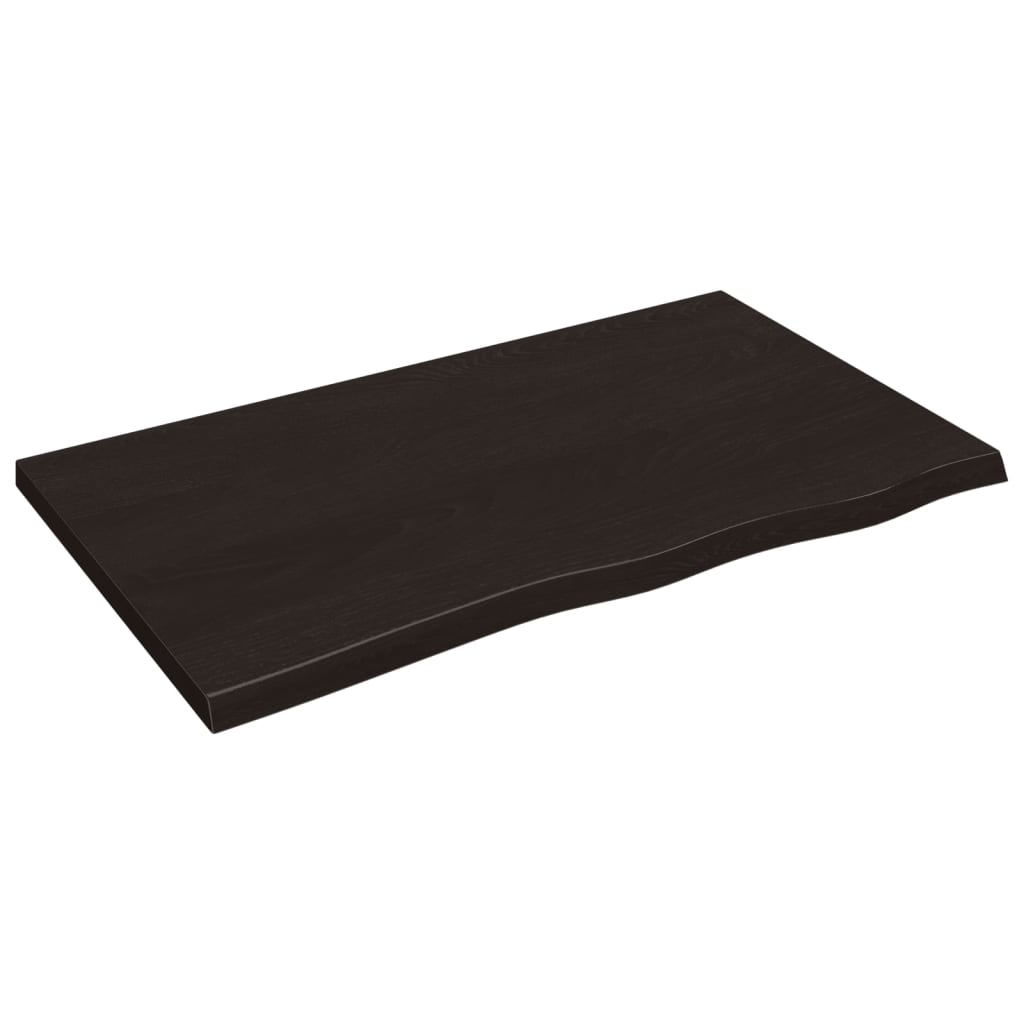 vidaXL Estante pared madera roble tratada marrón oscuro 100x60x(2-4)cm