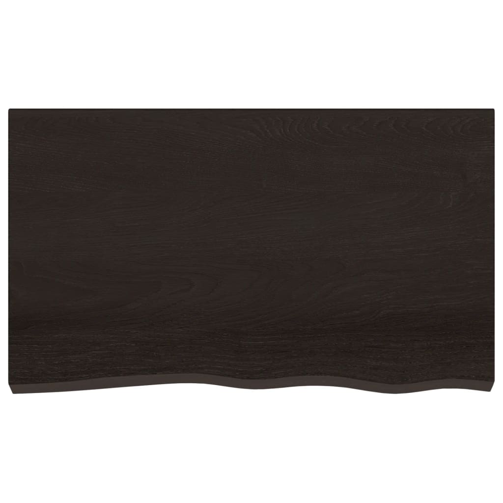 vidaXL Estante pared madera roble tratada marrón oscuro 100x60x(2-4)cm