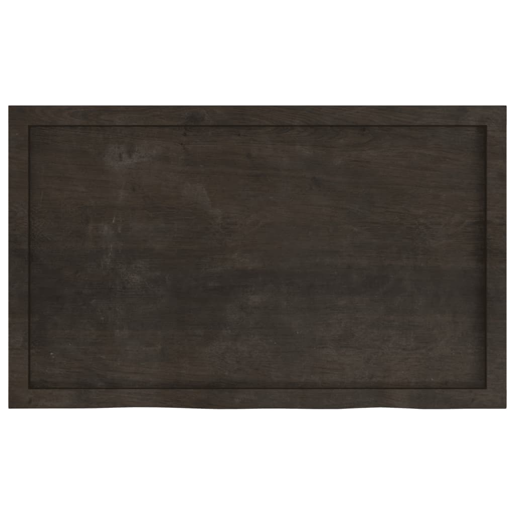 vidaXL Estante pared madera roble tratada marrón oscuro 100x60x(2-4)cm