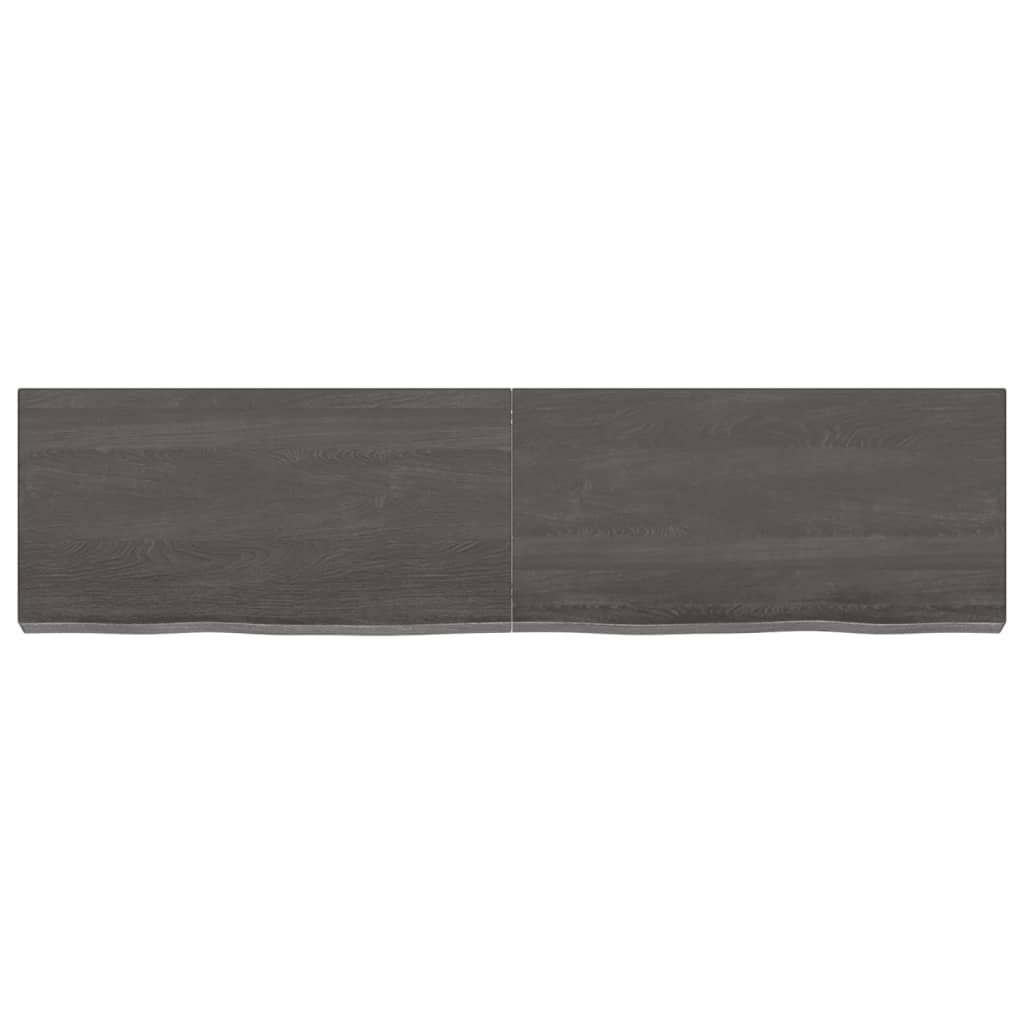 vidaXL Estante pared madera roble tratada marrón oscuro 120x30x(2-6)cm