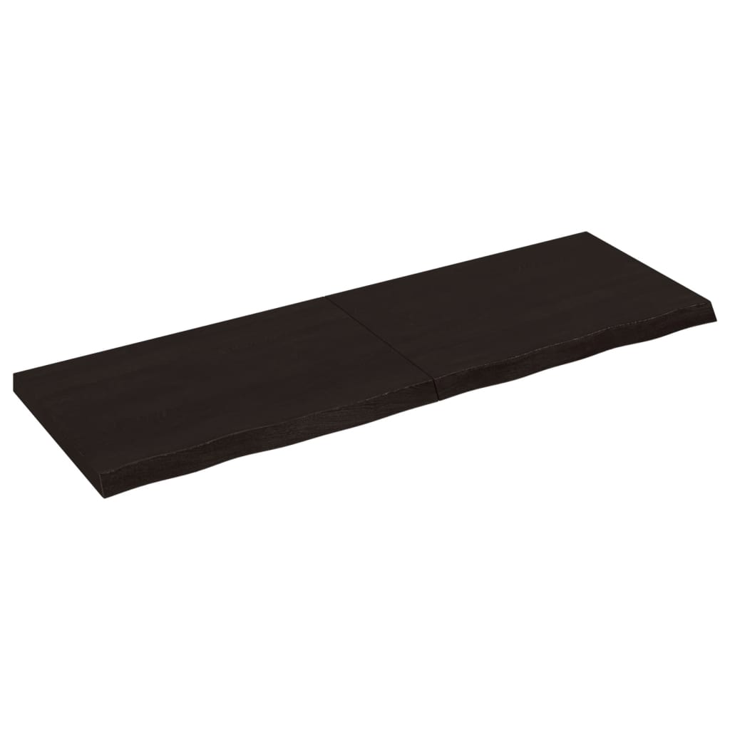 vidaXL Estante pared madera roble tratada marrón oscuro 120x40x(2-4)cm