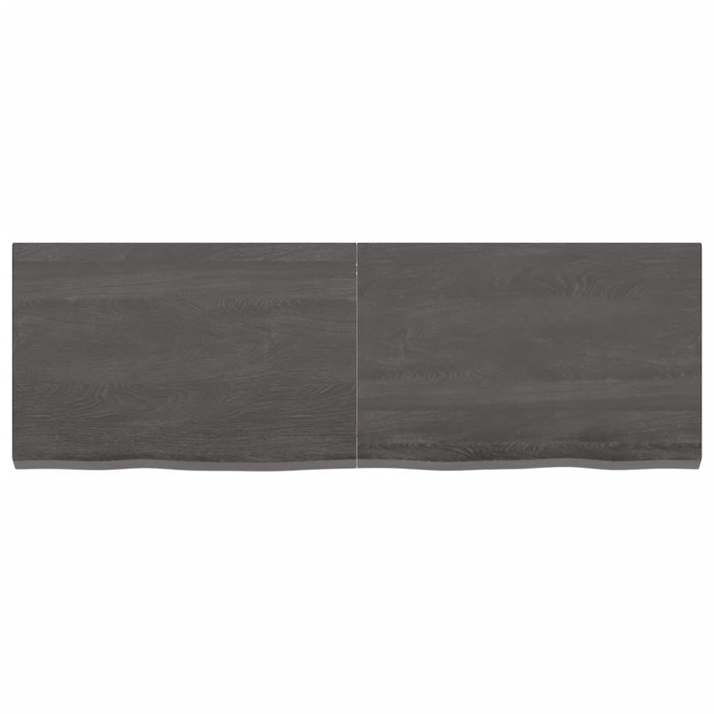 vidaXL Estante pared madera roble tratada marrón oscuro 120x40x(2-4)cm