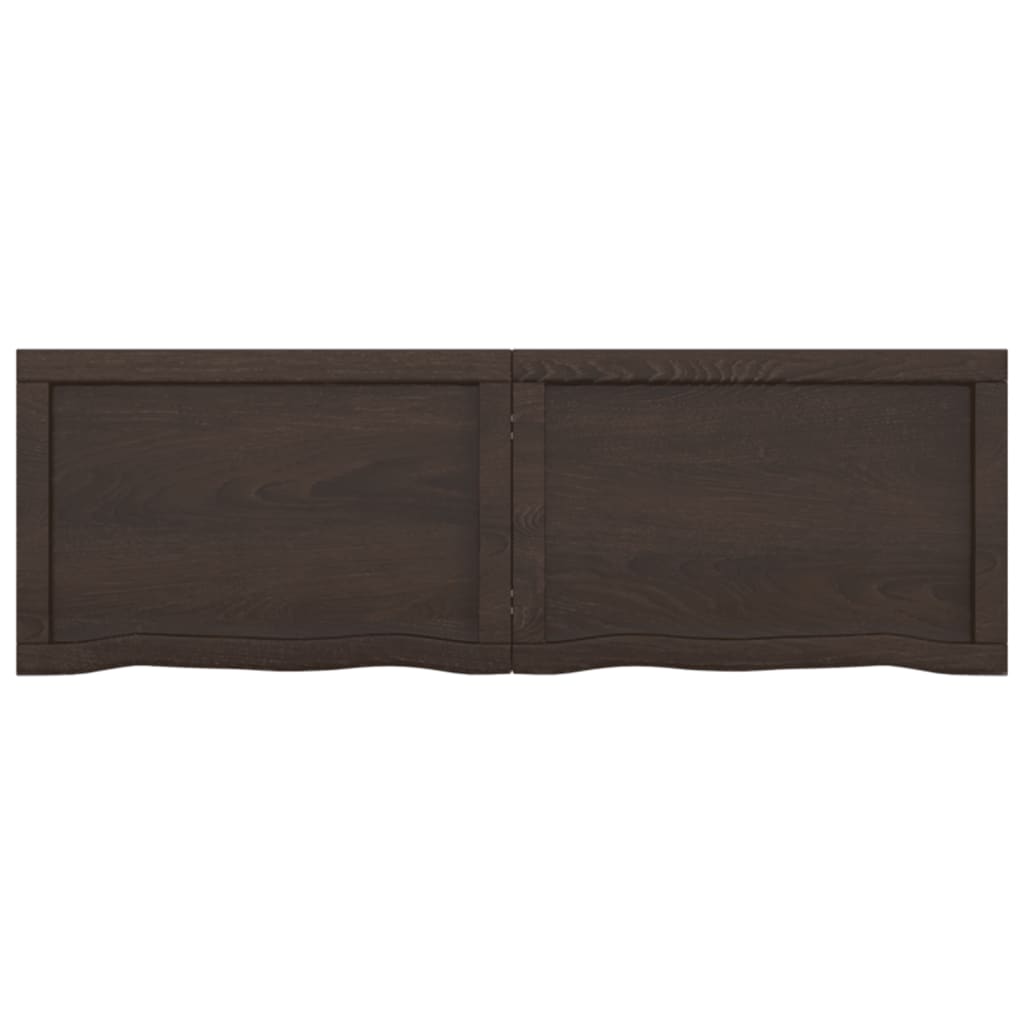 vidaXL Estante pared madera roble tratada marrón oscuro 120x40x(2-4)cm