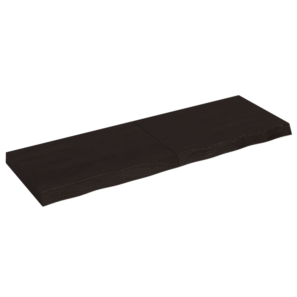 vidaXL Estante pared madera roble tratada marrón oscuro 120x40x(2-6)cm