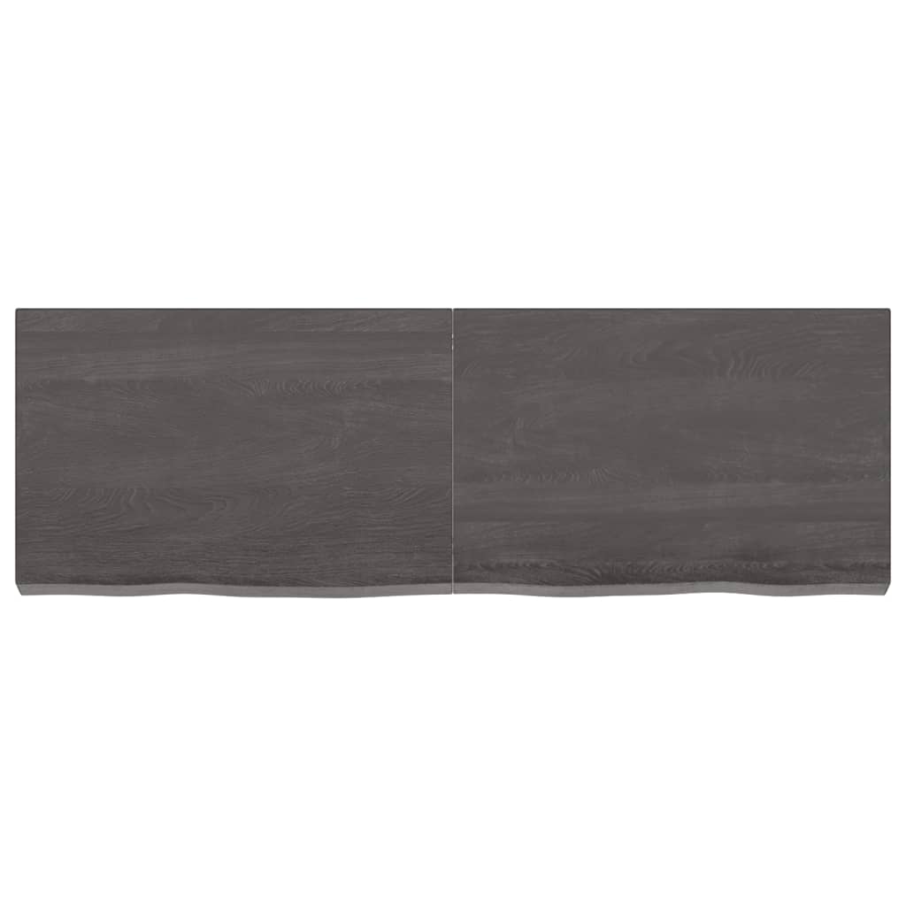 vidaXL Estante pared madera roble tratada marrón oscuro 120x40x(2-6)cm