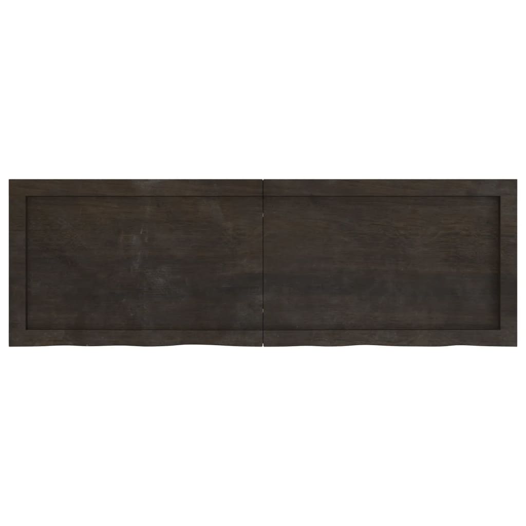 vidaXL Estante pared madera roble tratada marrón oscuro 120x40x(2-6)cm