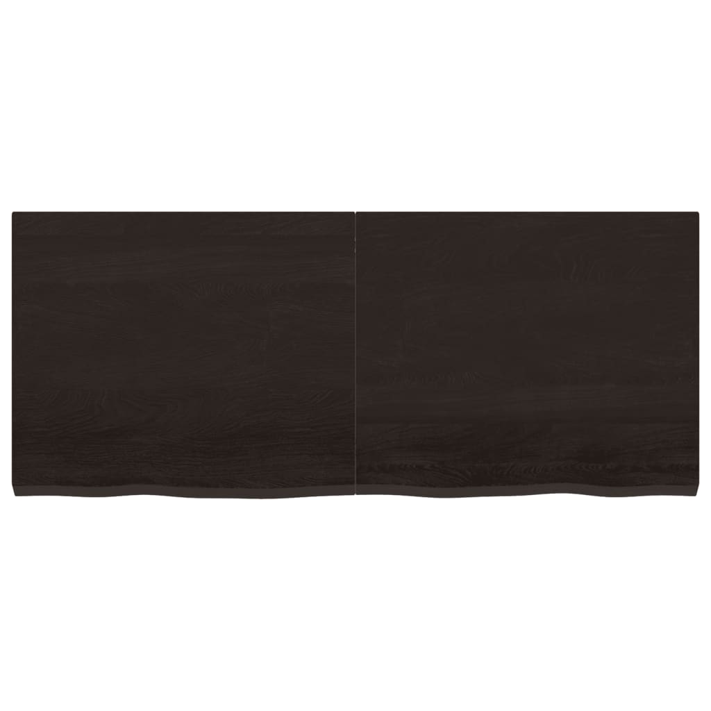 vidaXL Estante pared madera roble tratada marrón oscuro 120x50x(2-4)cm