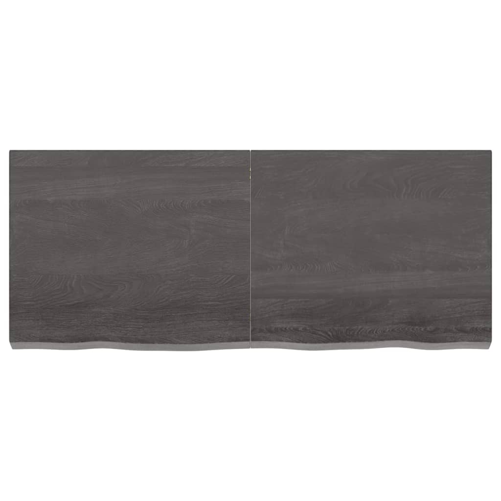 vidaXL Estante pared madera roble tratada marrón oscuro 120x50x(2-6)cm