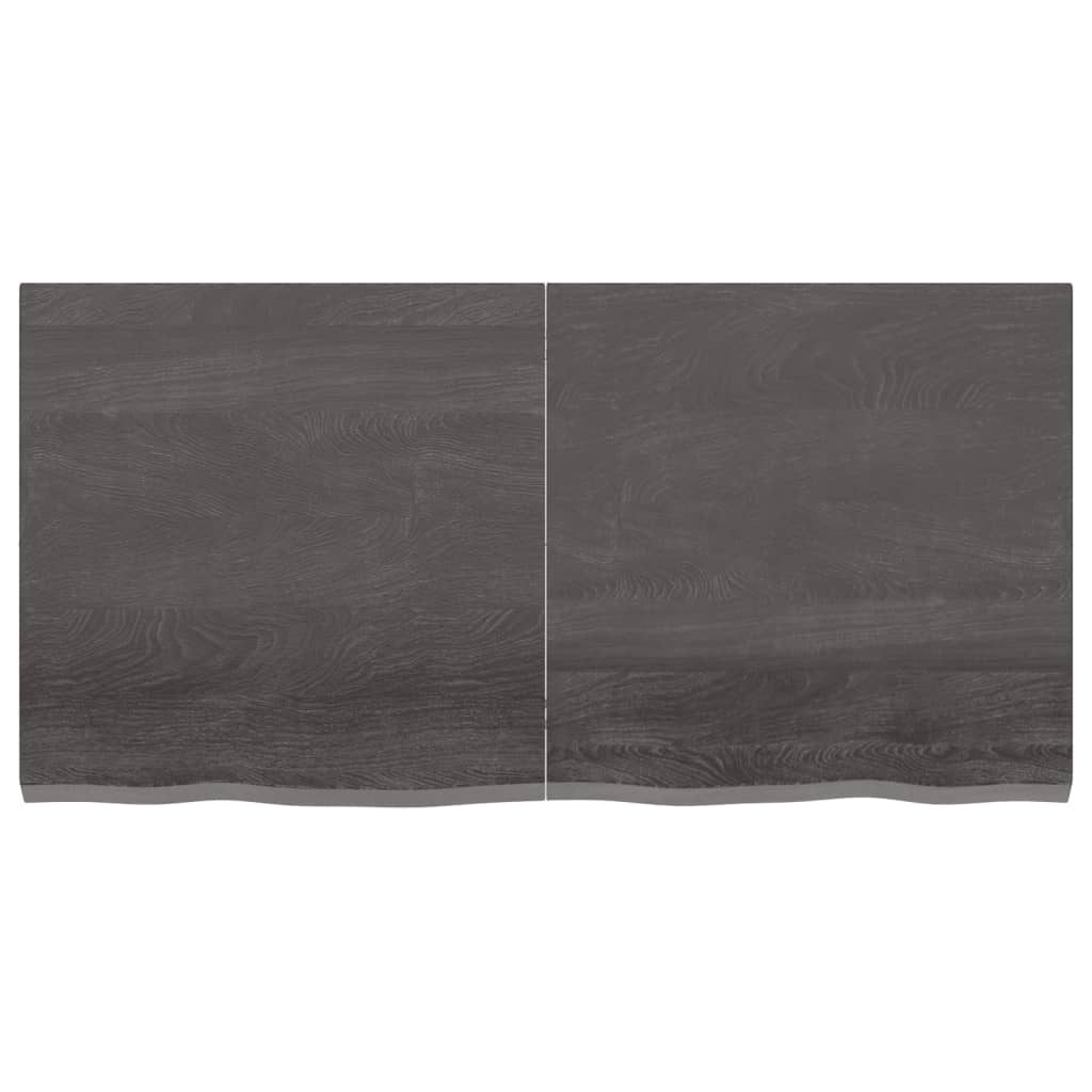 vidaXL Estante pared madera roble tratada marrón oscuro 120x60x(2-4)cm