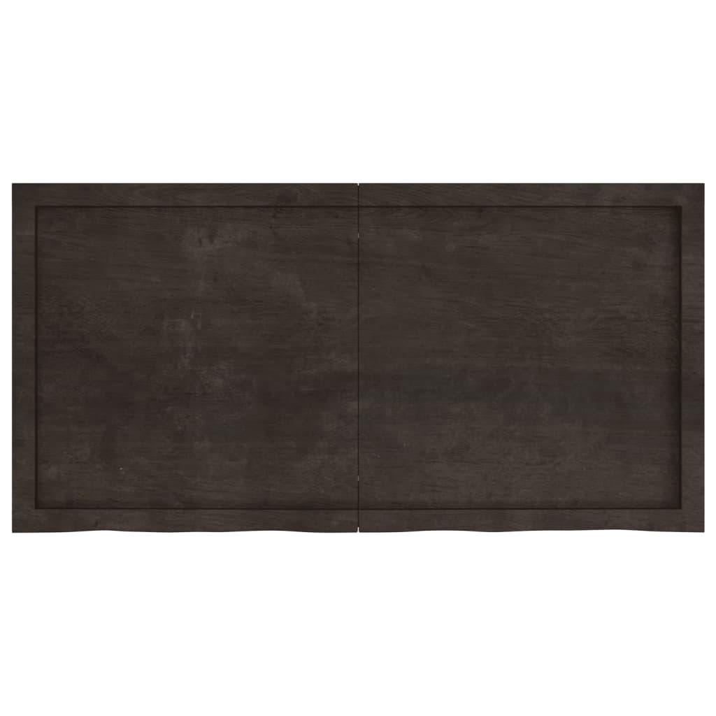 vidaXL Estante pared madera roble tratada marrón oscuro 120x60x(2-4)cm