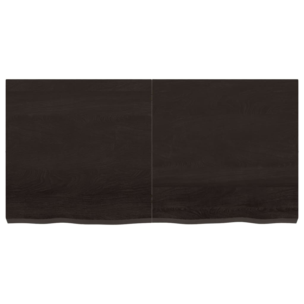 vidaXL Estante pared madera roble tratada marrón oscuro 120x60x(2-6)cm