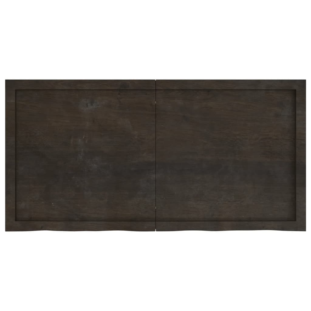 vidaXL Estante pared madera roble tratada marrón oscuro 120x60x(2-6)cm