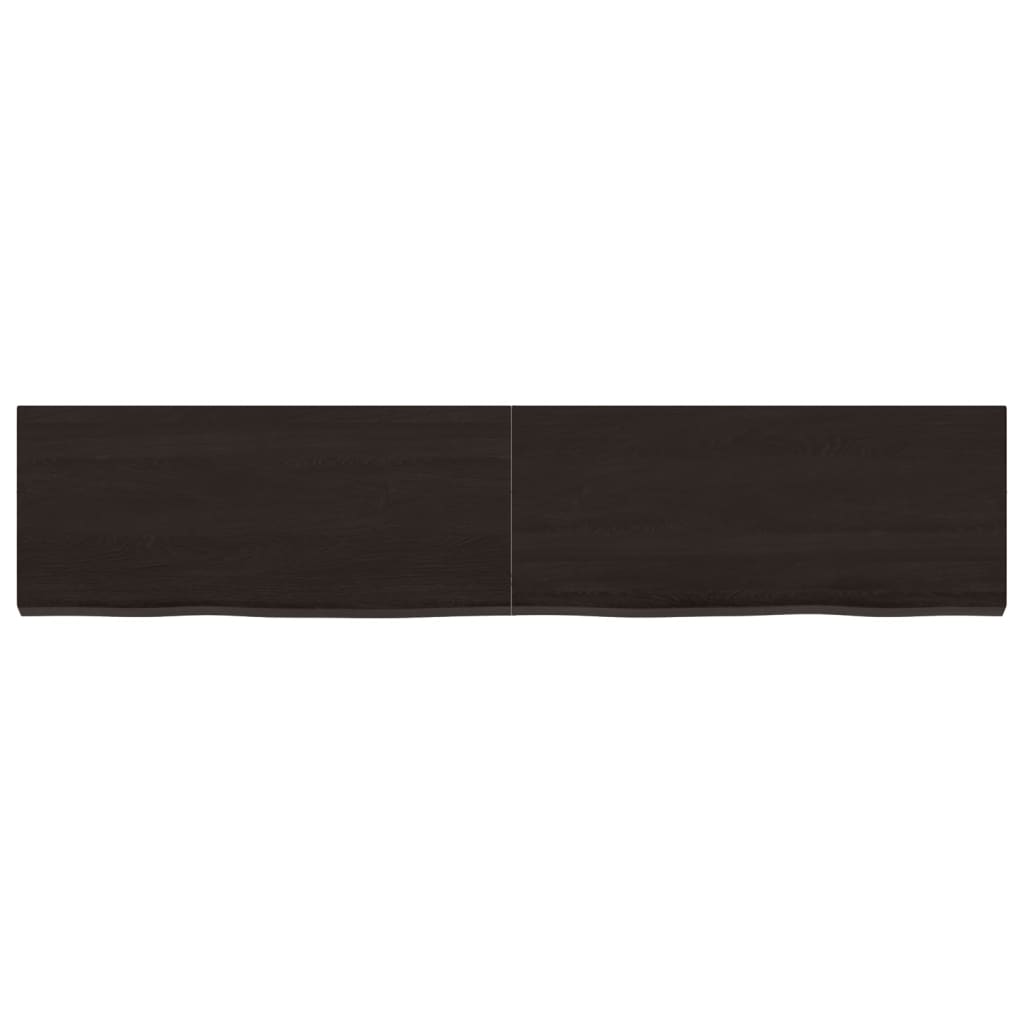 vidaXL Estante pared madera roble tratada marrón oscuro 140x30x(2-4)cm