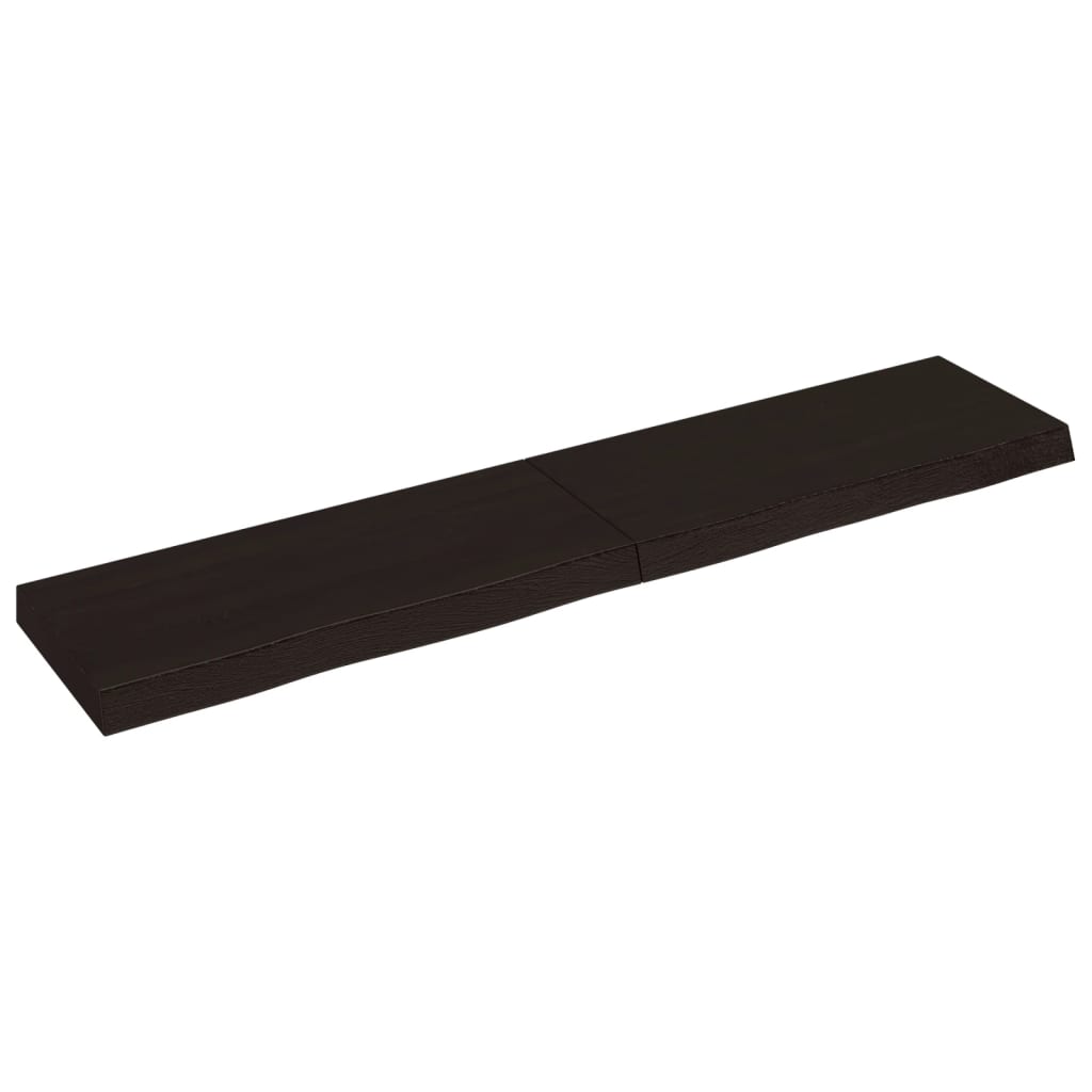 vidaXL Estante pared madera roble tratada marrón oscuro 140x30x(2-6)cm