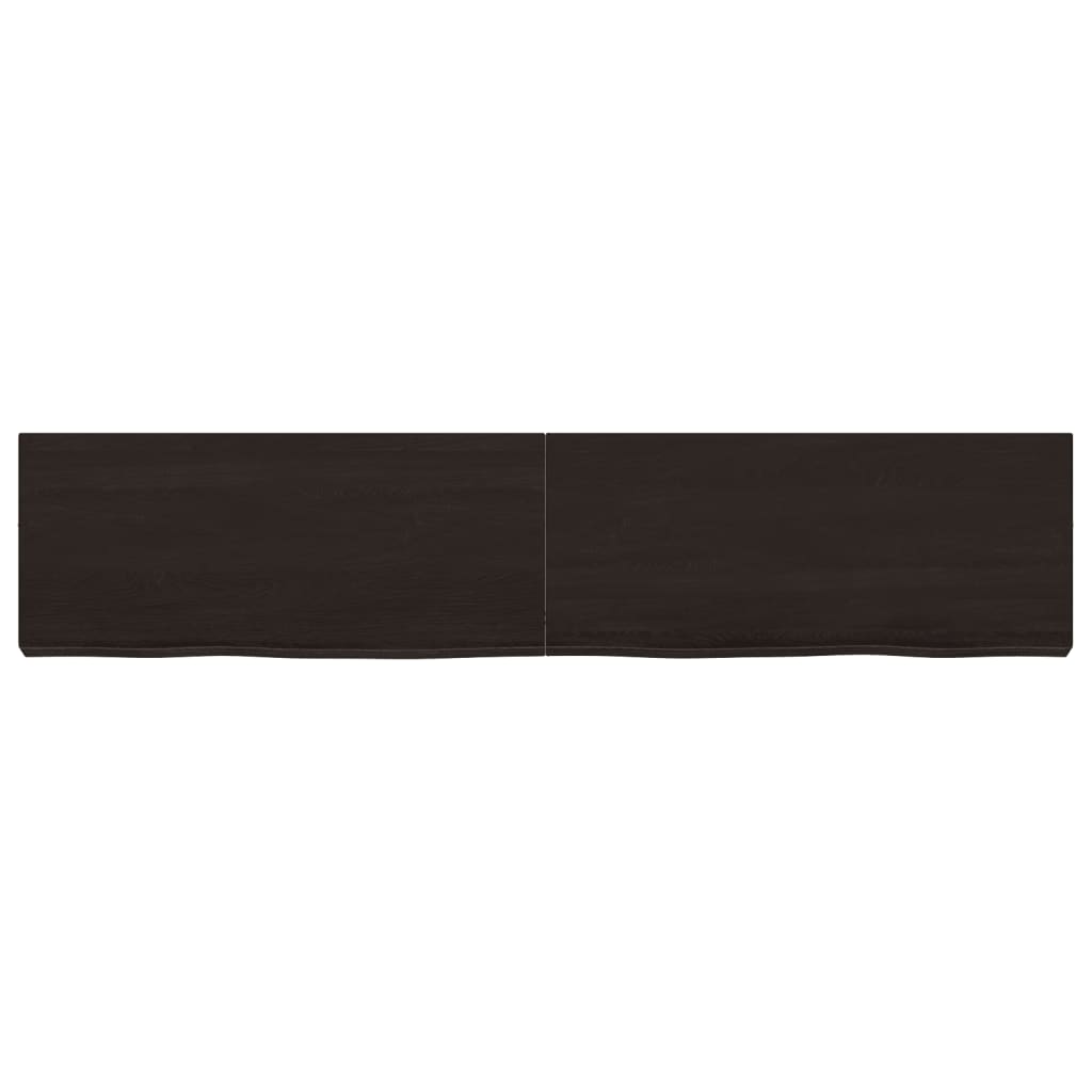 vidaXL Estante pared madera roble tratada marrón oscuro 140x30x(2-6)cm