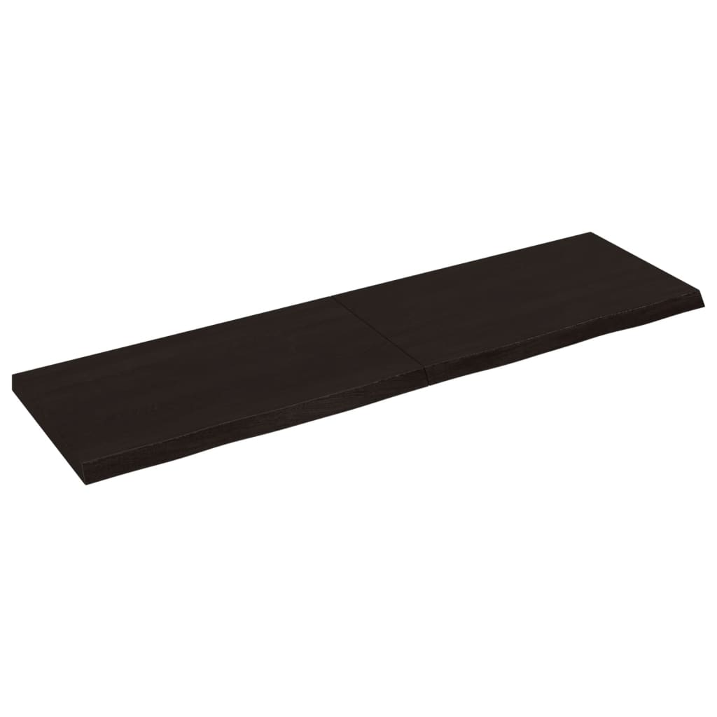 vidaXL Estante pared madera roble tratada marrón oscuro 140x40x(2-4)cm