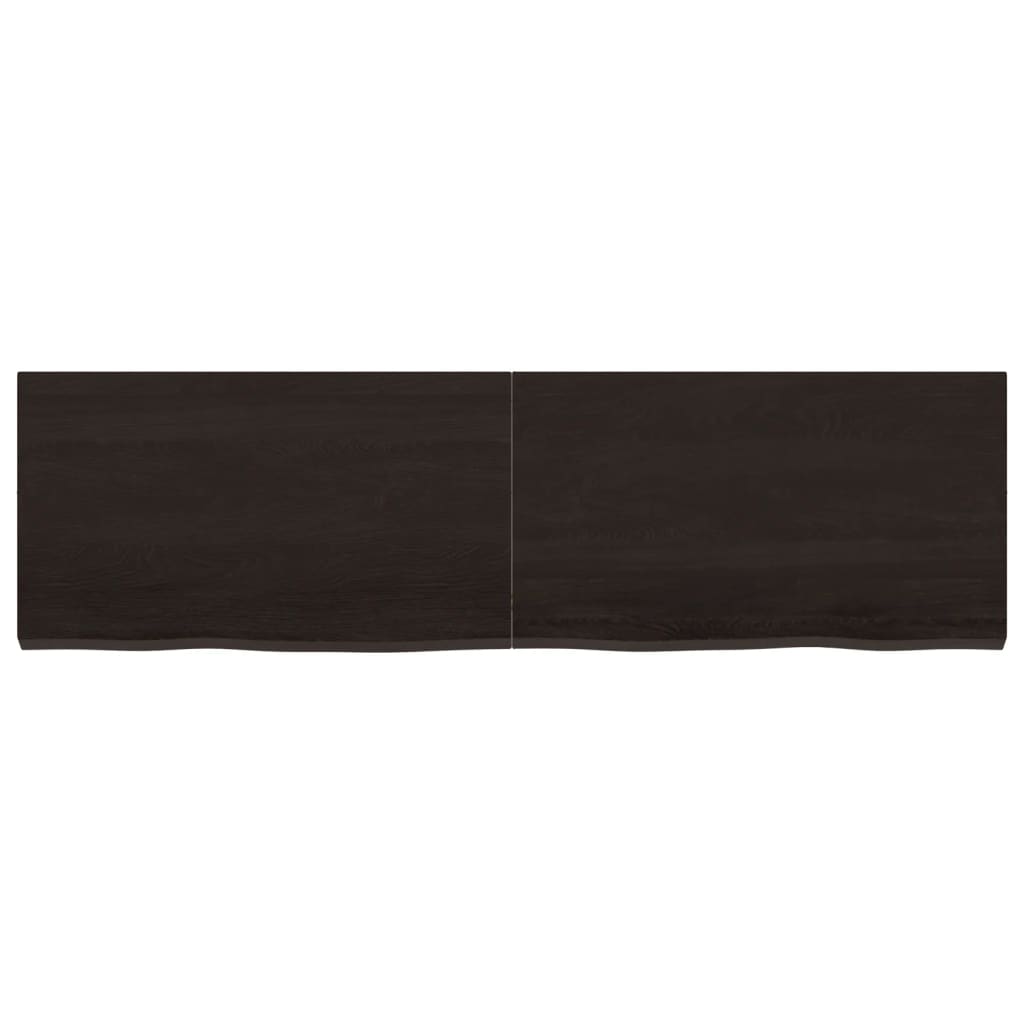 vidaXL Estante pared madera roble tratada marrón oscuro 140x40x(2-4)cm