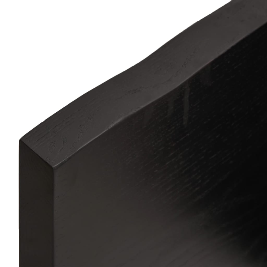 vidaXL Estante pared madera roble tratada marrón oscuro 140x40x(2-4)cm