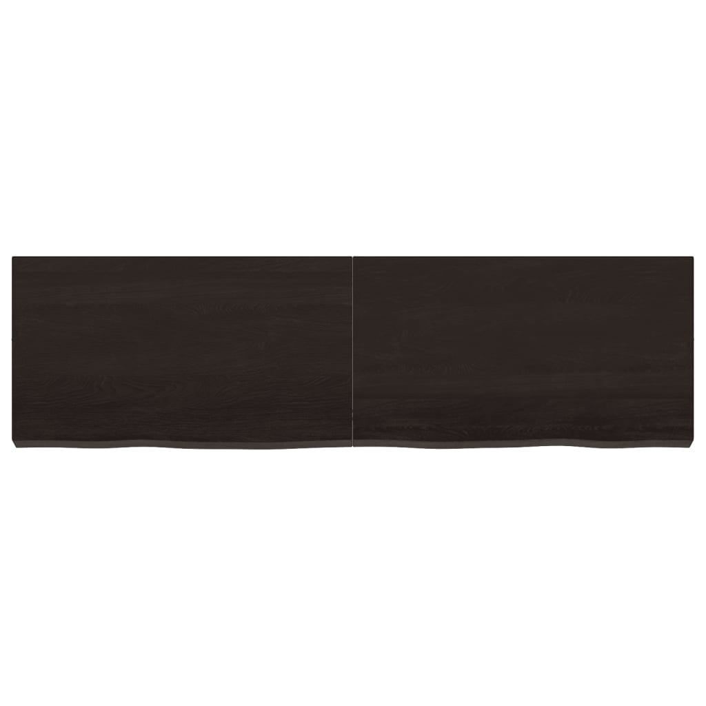 vidaXL Estante pared madera roble tratada marrón oscuro 140x40x(2-6)cm