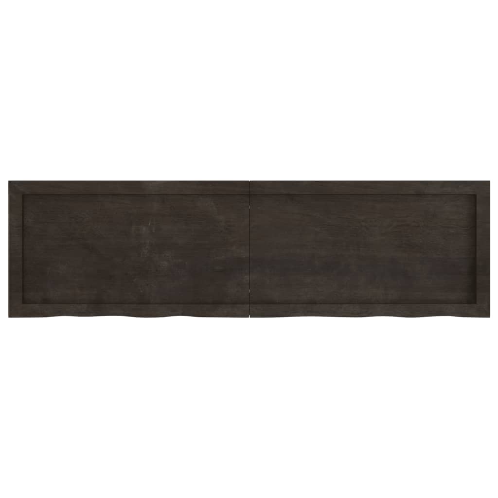 vidaXL Estante pared madera roble tratada marrón oscuro 140x40x(2-6)cm