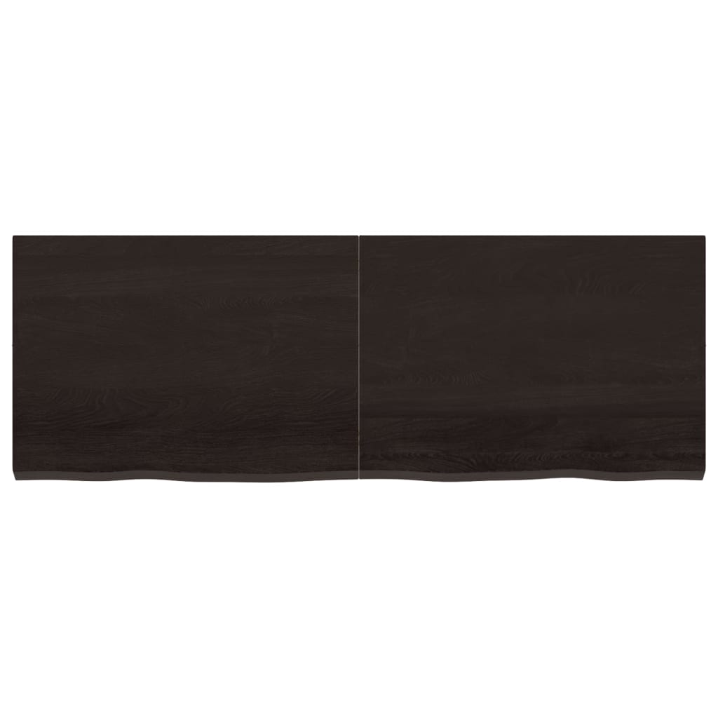 vidaXL Estante pared madera roble tratada marrón oscuro 140x50x(2-4)cm