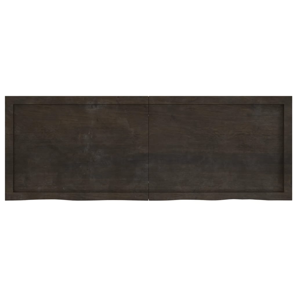 vidaXL Estante pared madera roble tratada marrón oscuro 140x50x(2-4)cm