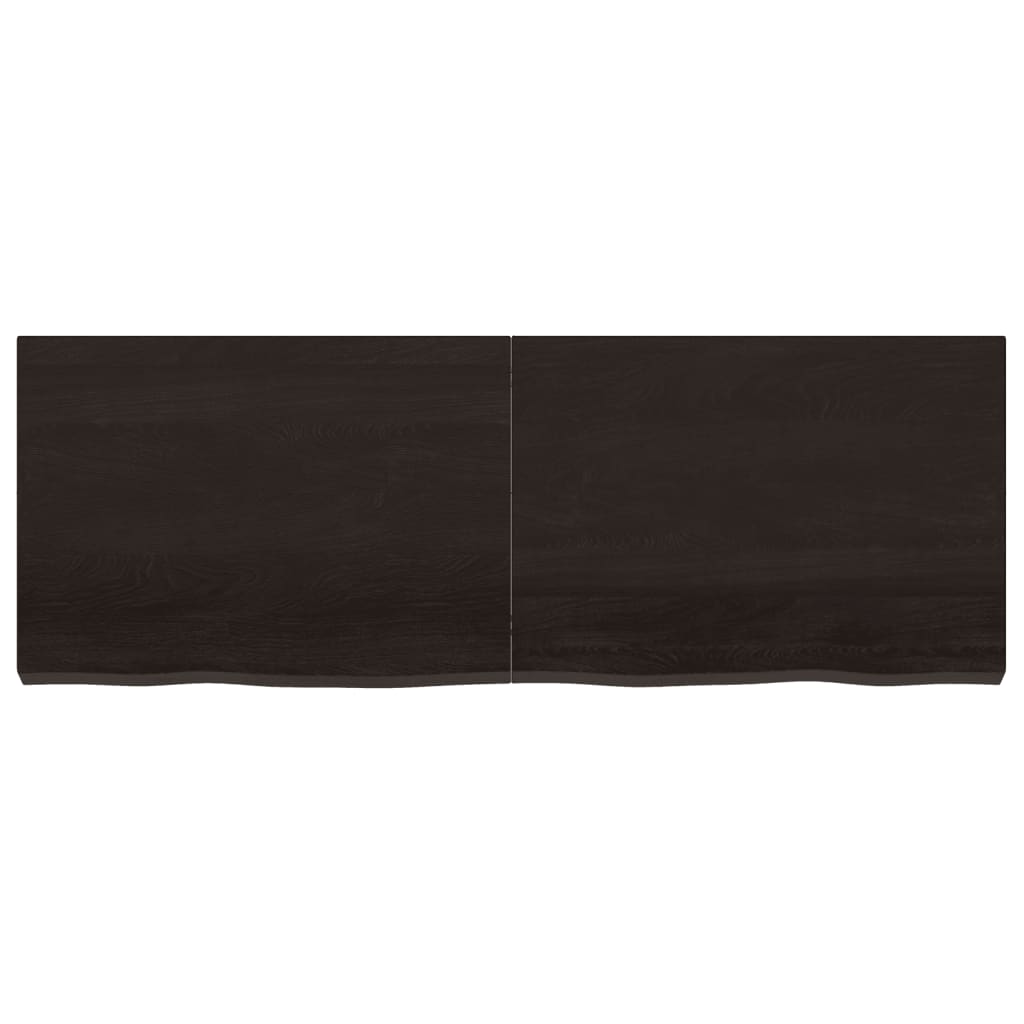 vidaXL Estante pared madera roble tratada marrón oscuro 140x50x(2-6)cm