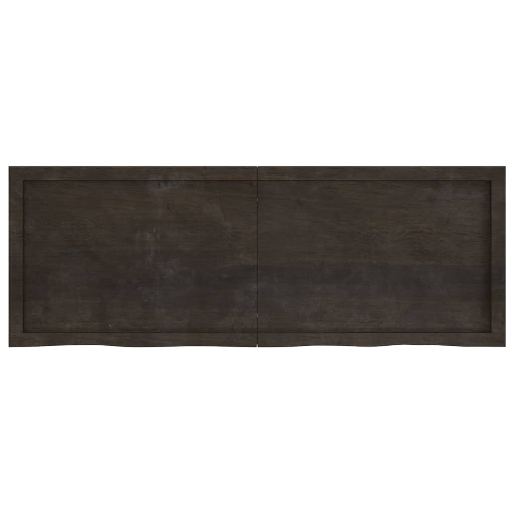 vidaXL Estante pared madera roble tratada marrón oscuro 140x50x(2-6)cm