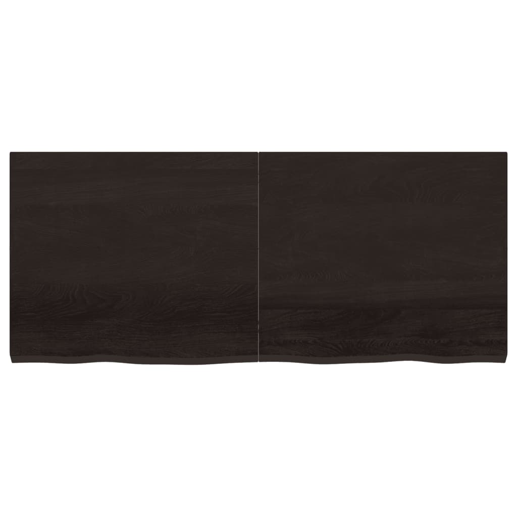 vidaXL Estante pared madera roble tratada marrón oscuro 140x60x(2-4)cm