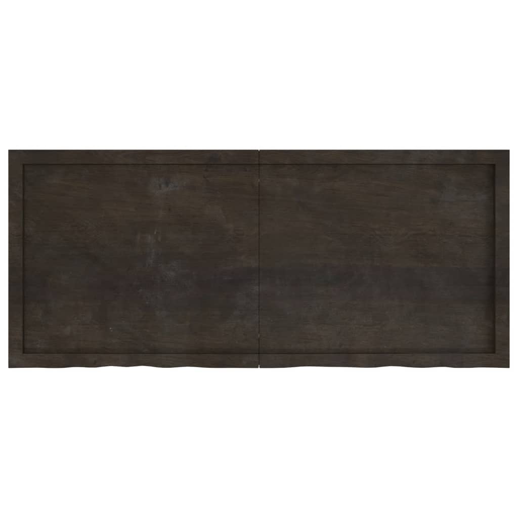 vidaXL Estante pared madera roble tratada marrón oscuro 140x60x(2-4)cm