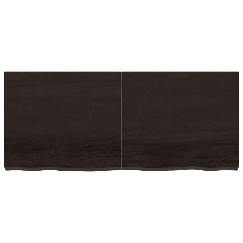 vidaXL Estante pared madera roble tratada marrón oscuro 140x60x(2-6)cm